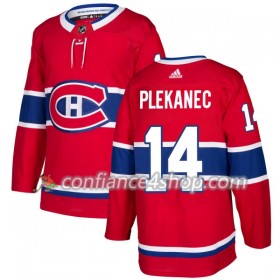 Adidas Maillot de Hockey Montreal Canadiens Tomas Plekanec 14 2017-2018 Rouge Authentic - Homme